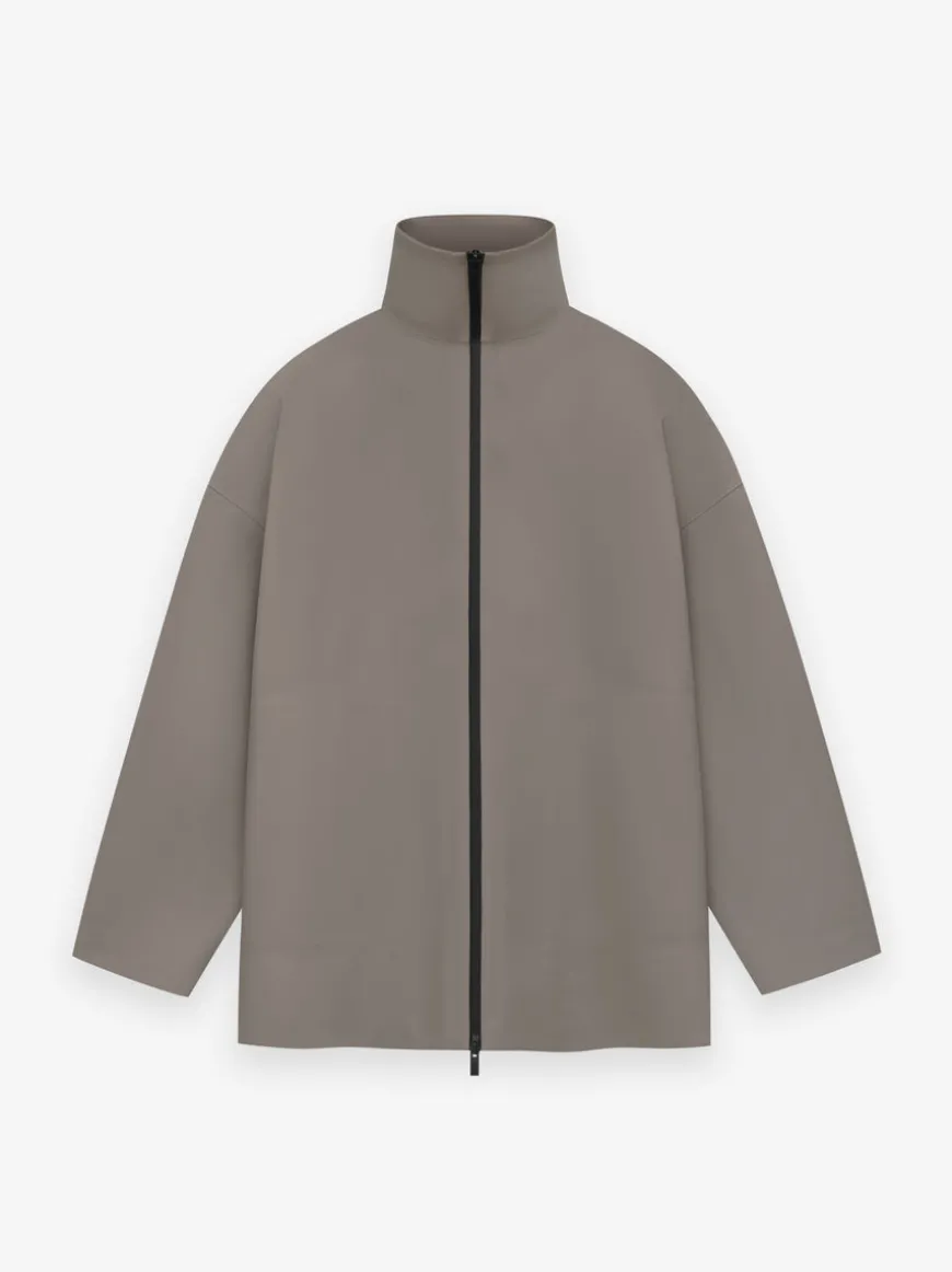 Rubberized High Neck Jacket