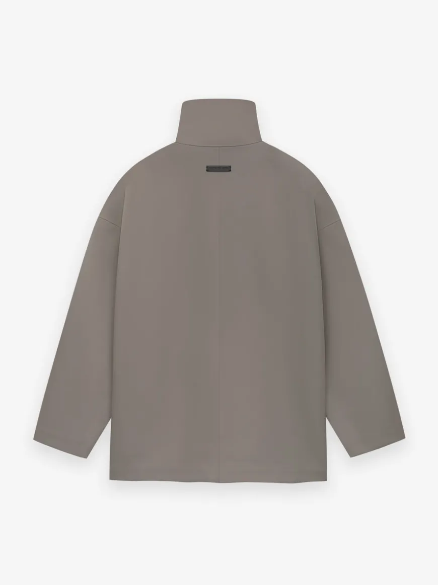 Rubberized High Neck Jacket