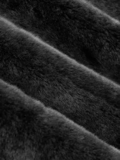 Shearling Lapelless Overcoat