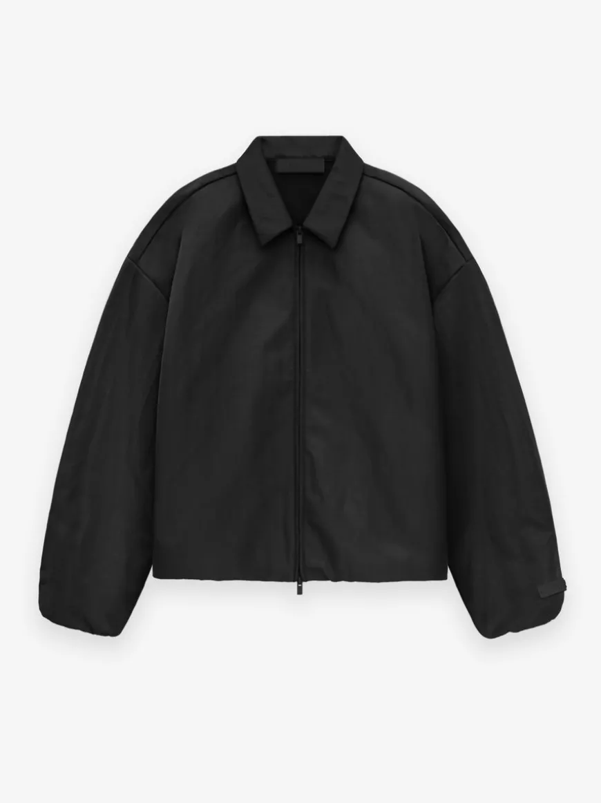 Textured Nylon Coaches Jacket