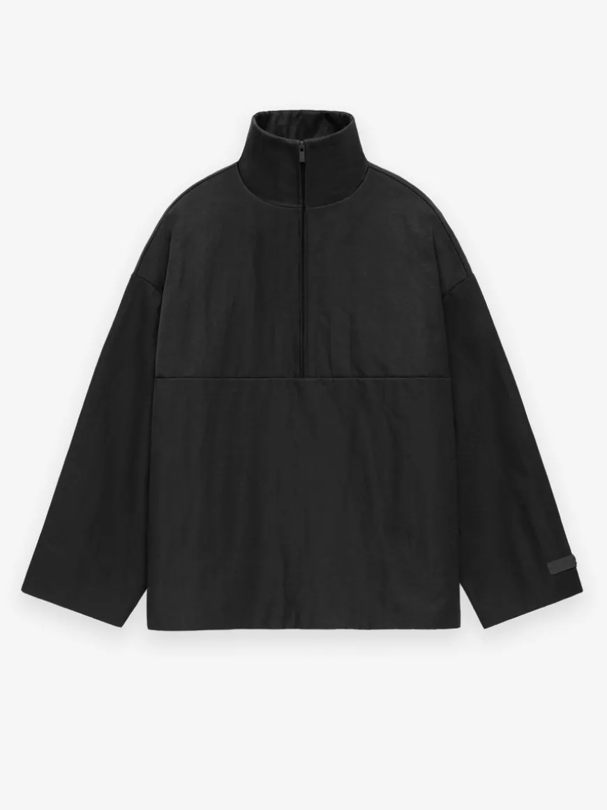 Textured Nylon Halfzip Pullover
