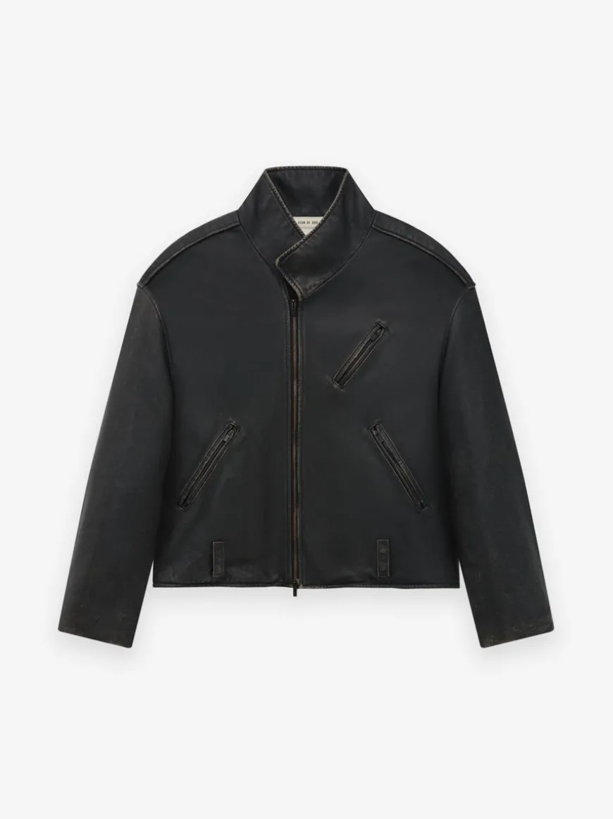 Vintage Leather Motorcycle Jacket