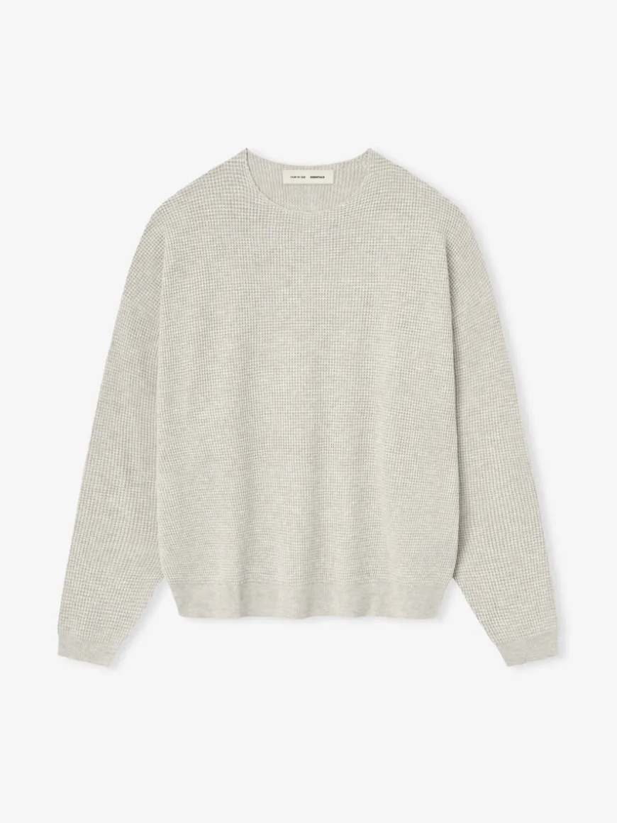 Waffle Crewneck Sweater