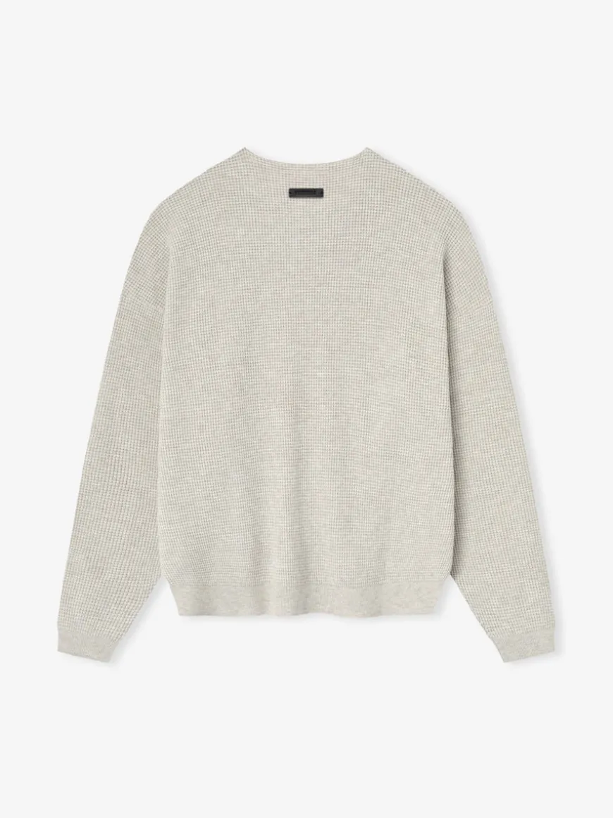 Waffle Crewneck Sweater