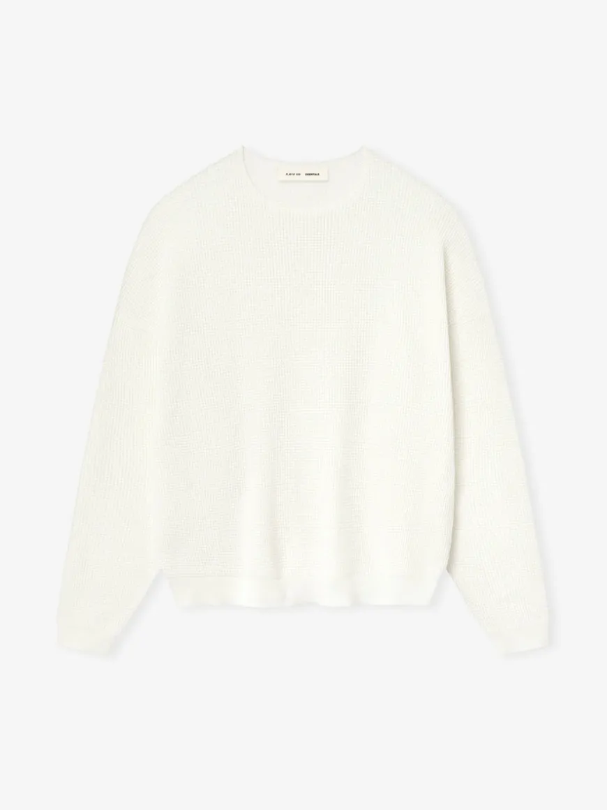 Waffle Crewneck Sweater