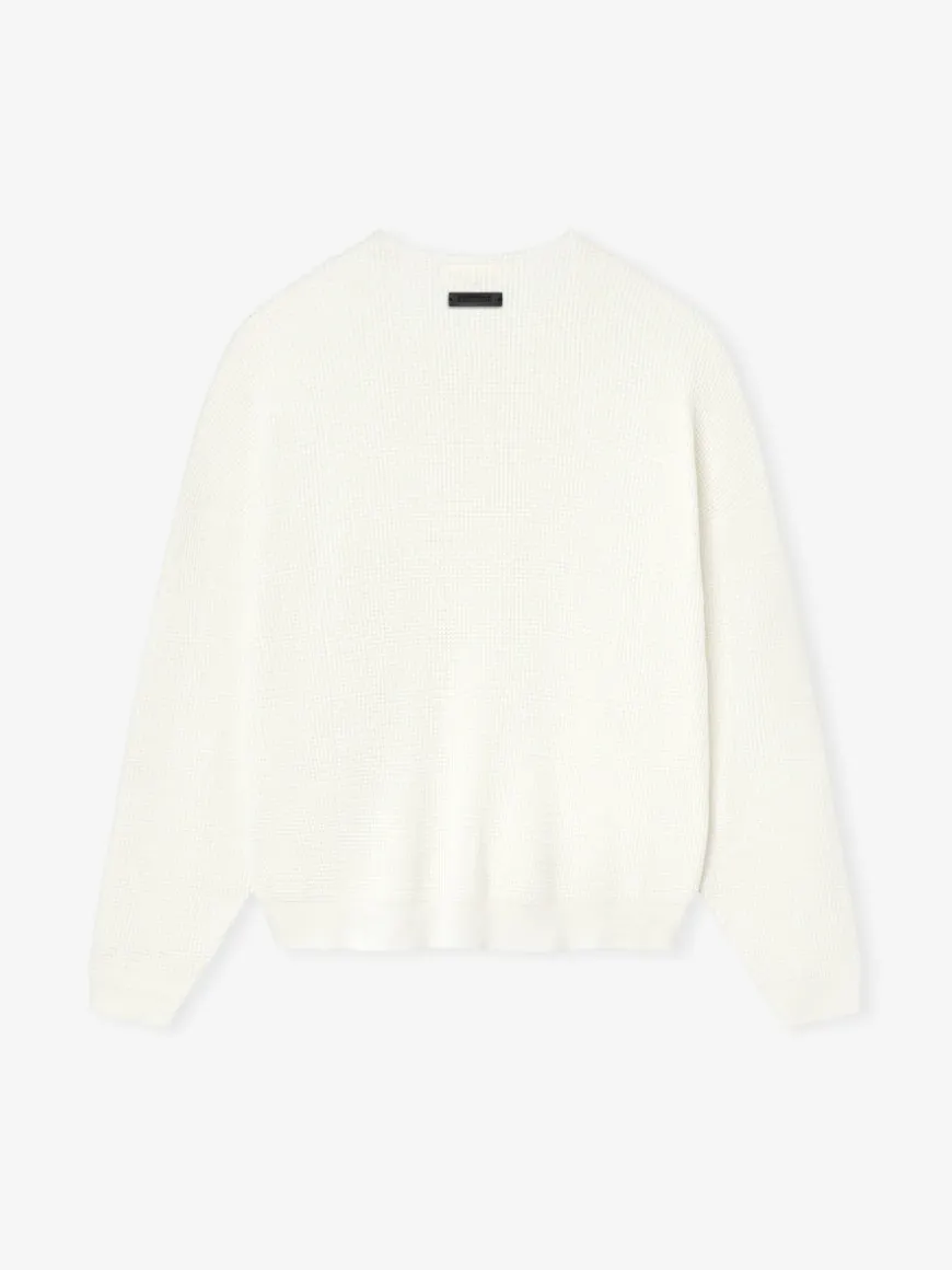 Waffle Crewneck Sweater