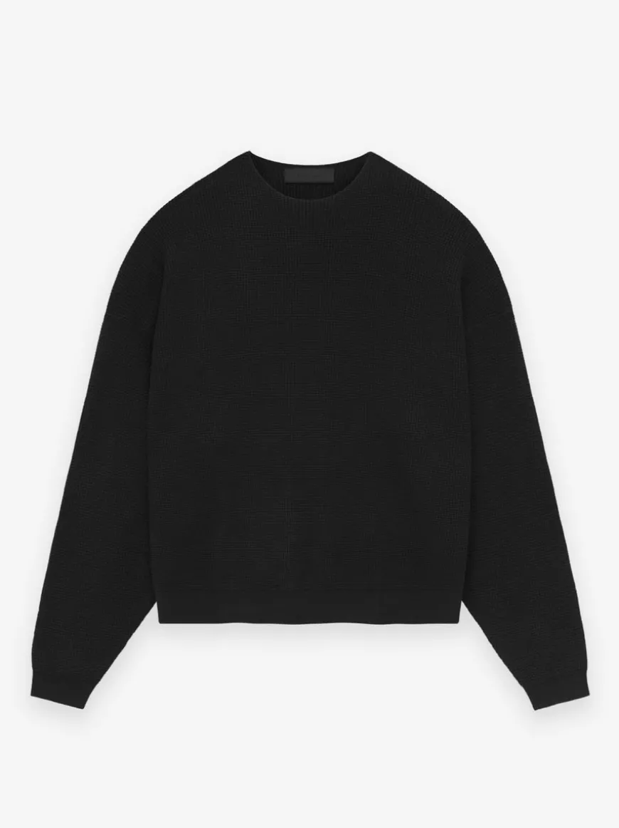 Waffle Crewneck Sweater