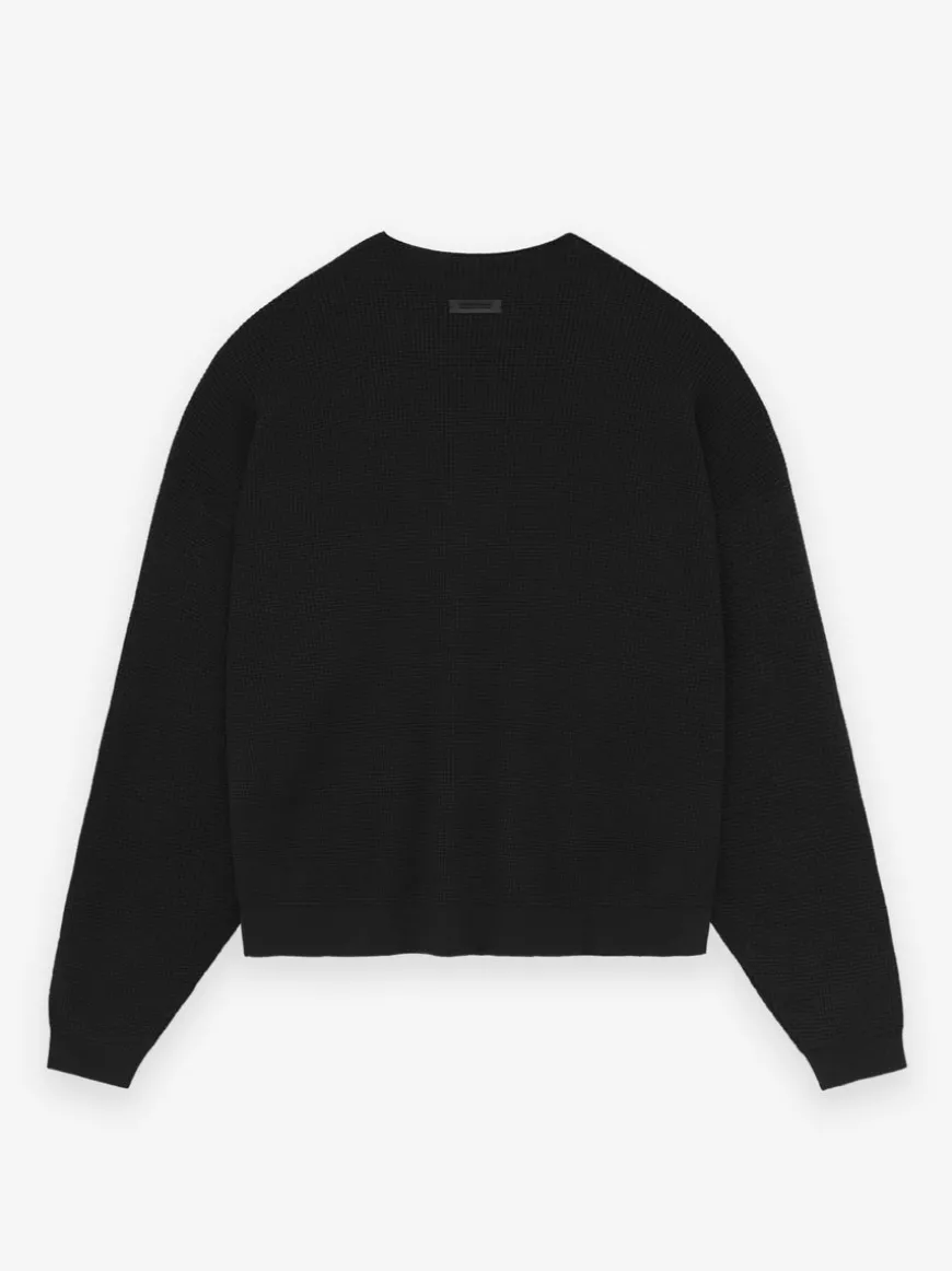 Waffle Crewneck Sweater