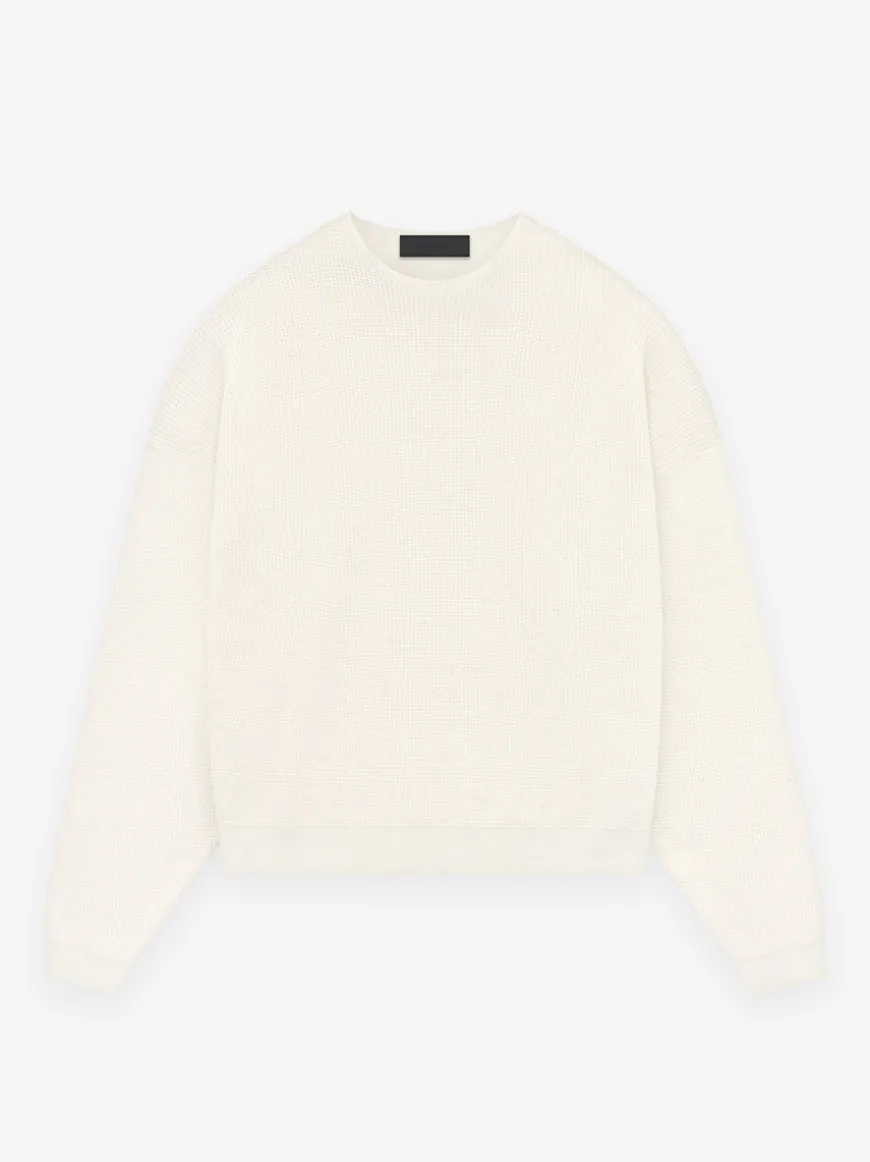 Waffle Crewneck Sweater