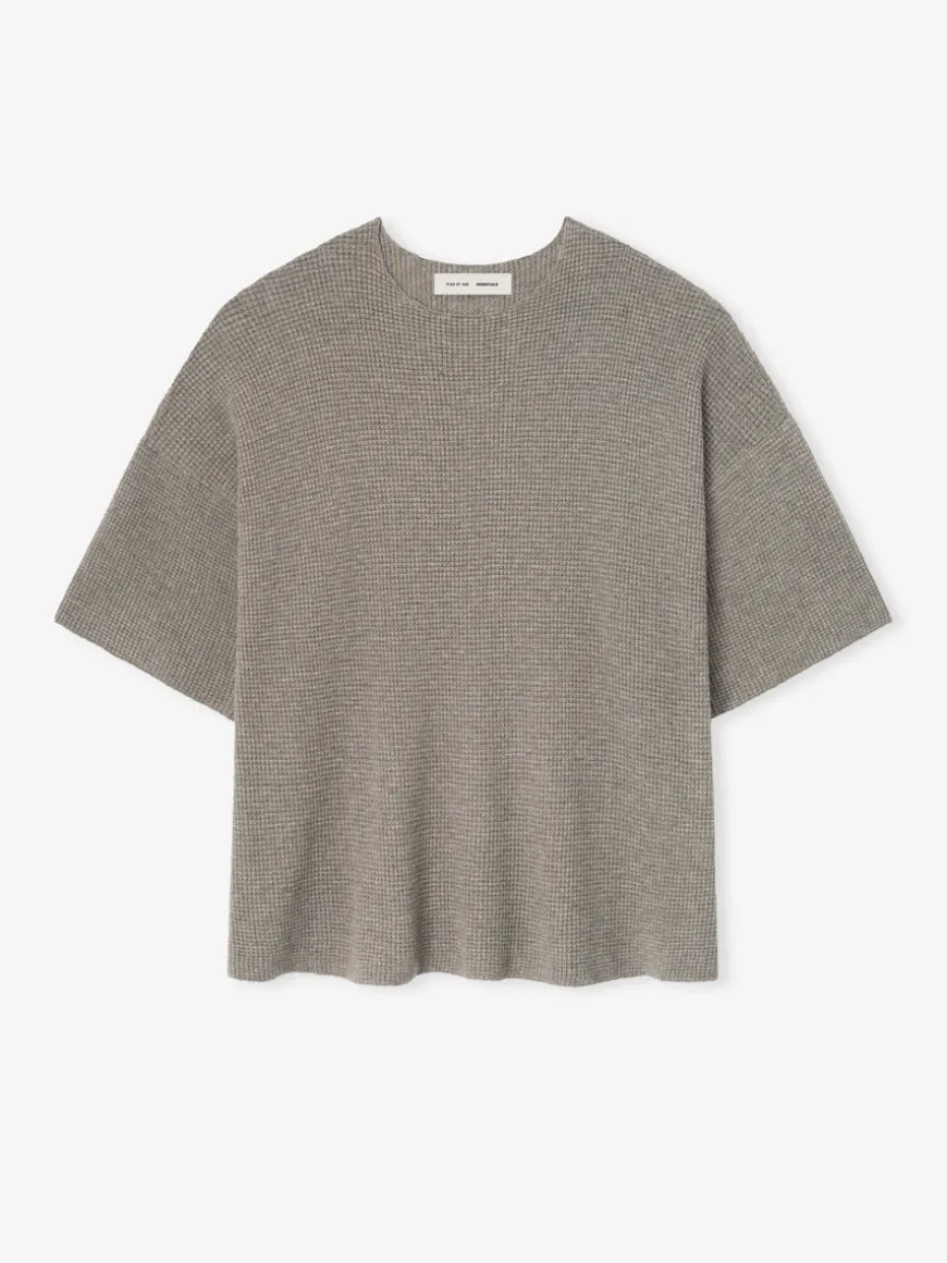 Waffle Short Sleeve Sweater