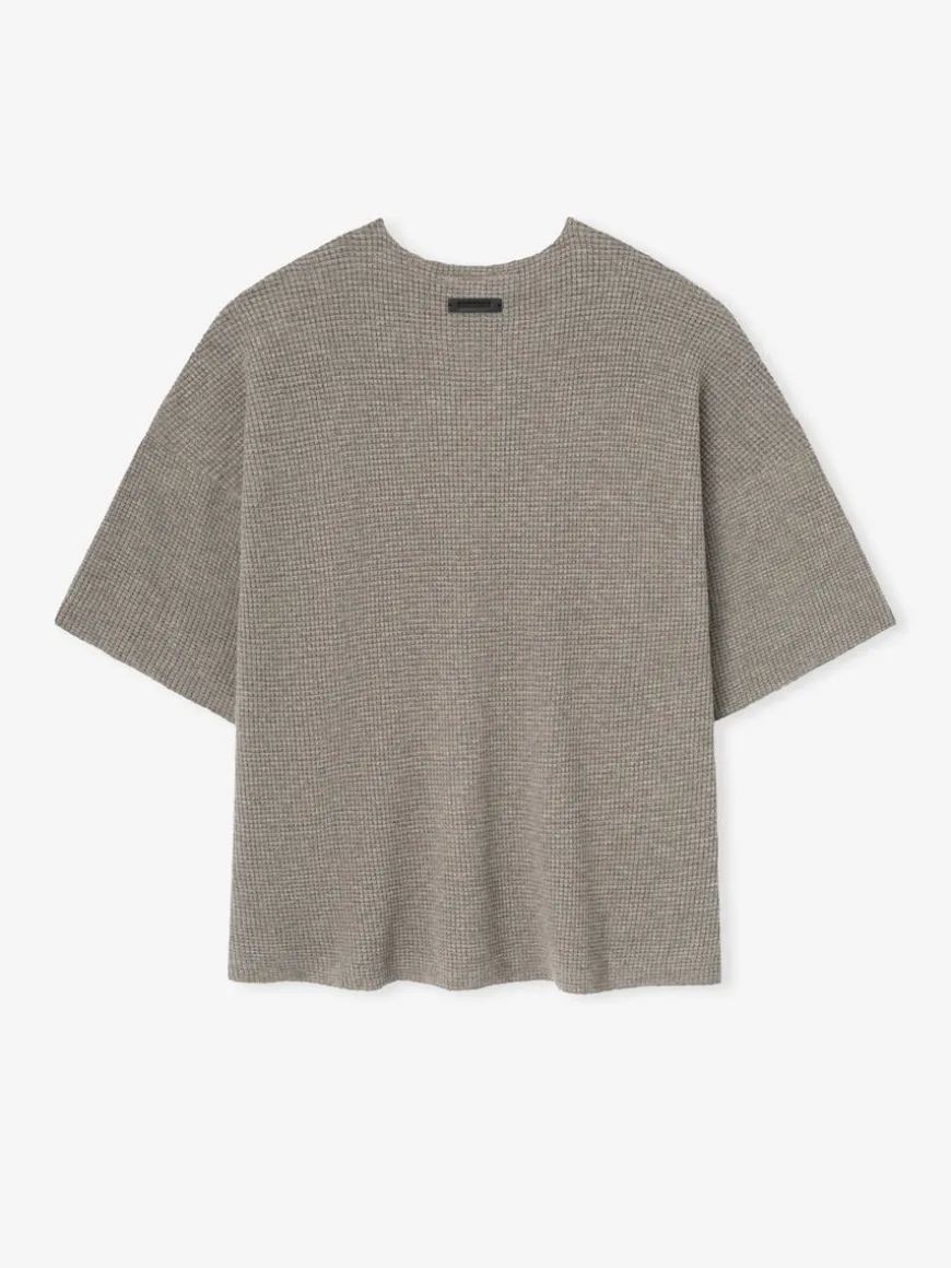 Waffle Short Sleeve Sweater