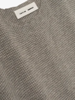 Waffle Short Sleeve Sweater