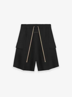 Weighted Twill Cargo Shorts
