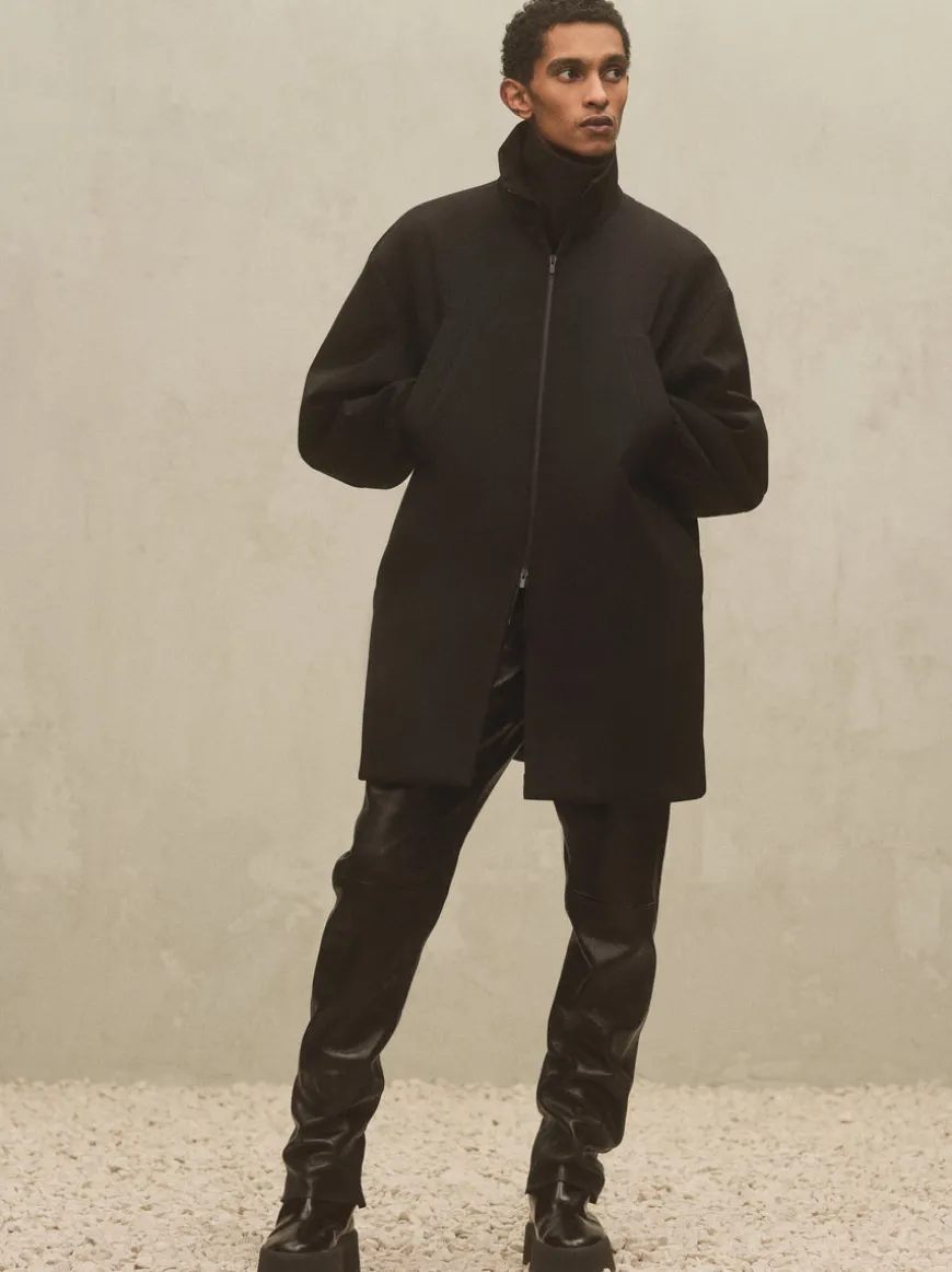Weighted Twill Filled Car Coat