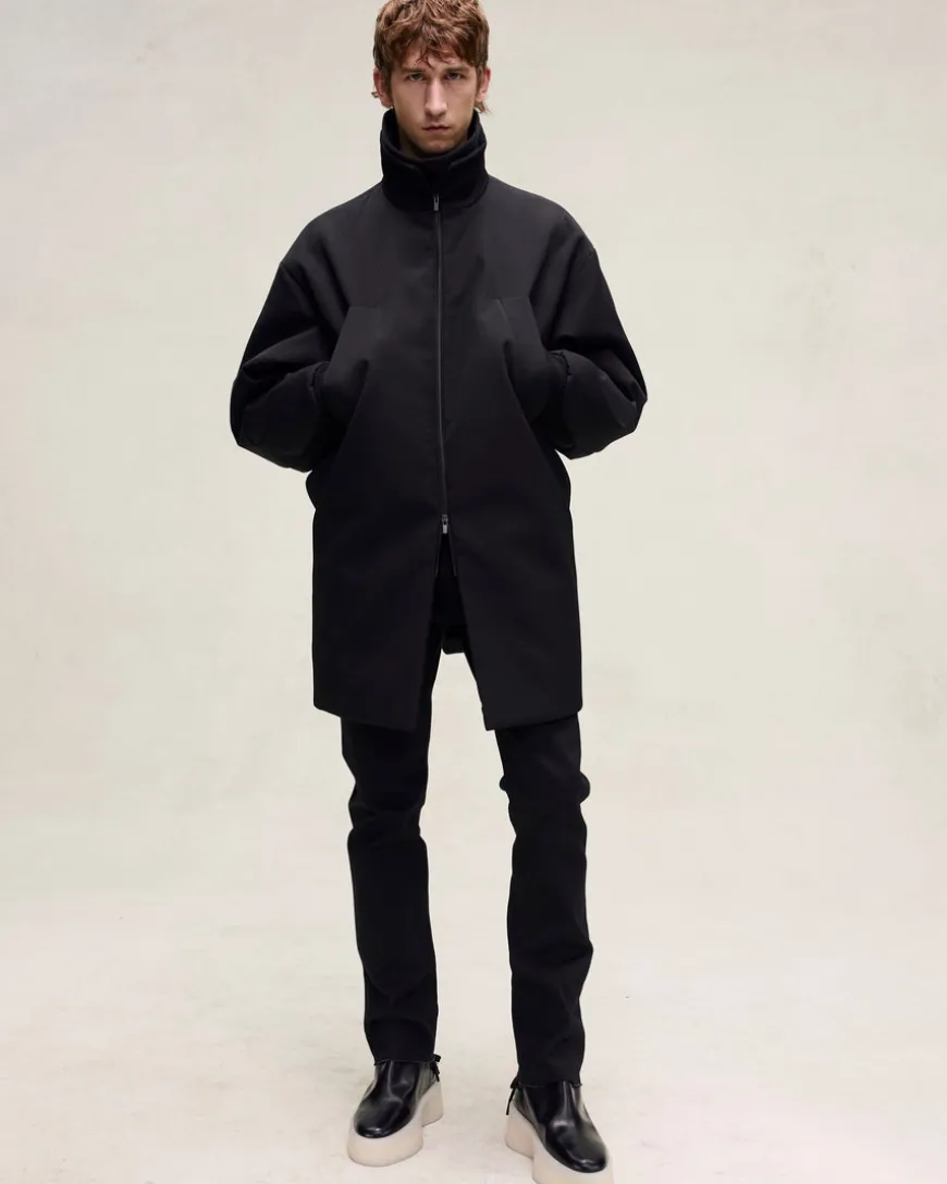 Weighted Twill Filled Car Coat