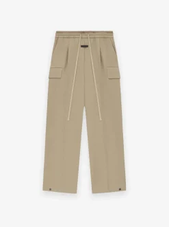 Weighted Twill Wide Leg Cargo Pants