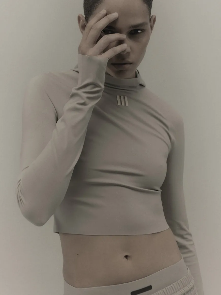 Womens Base Layer Crop Hoodie