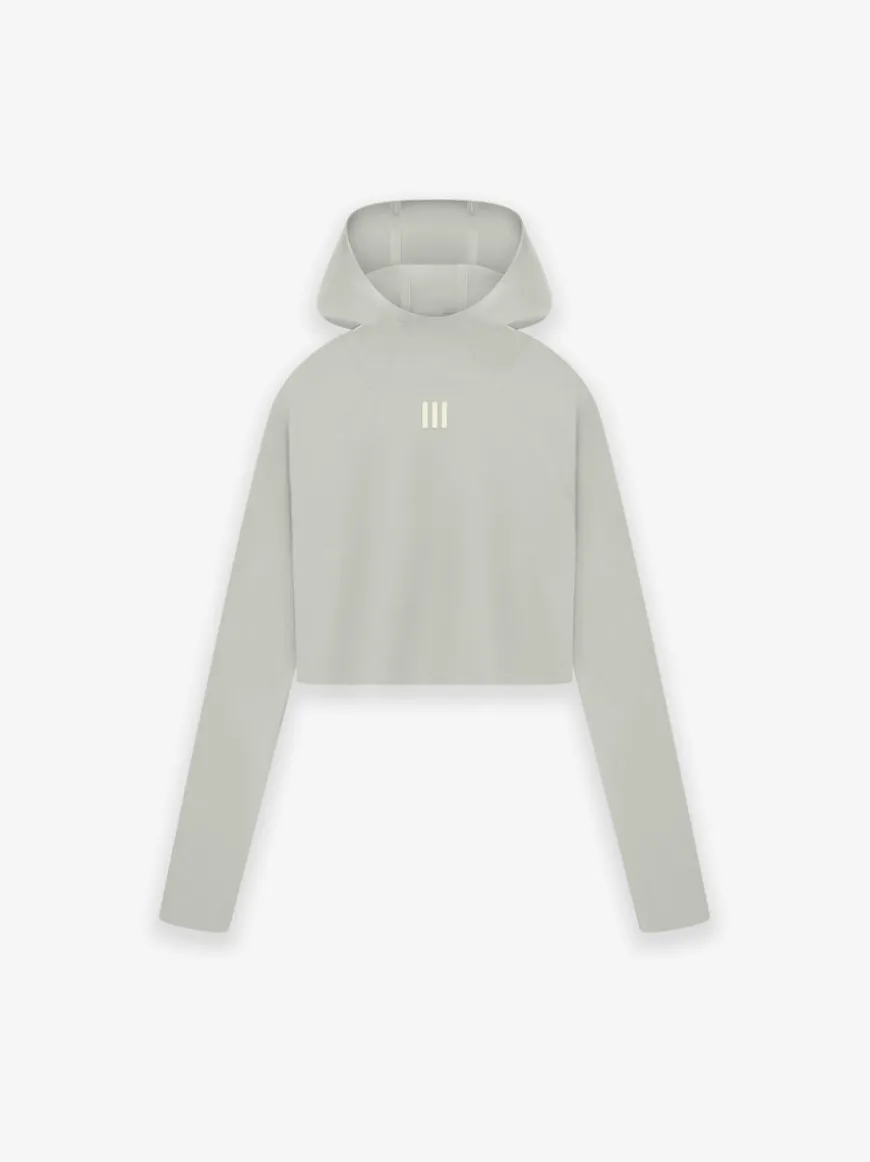Womens Base Layer Crop Hoodie