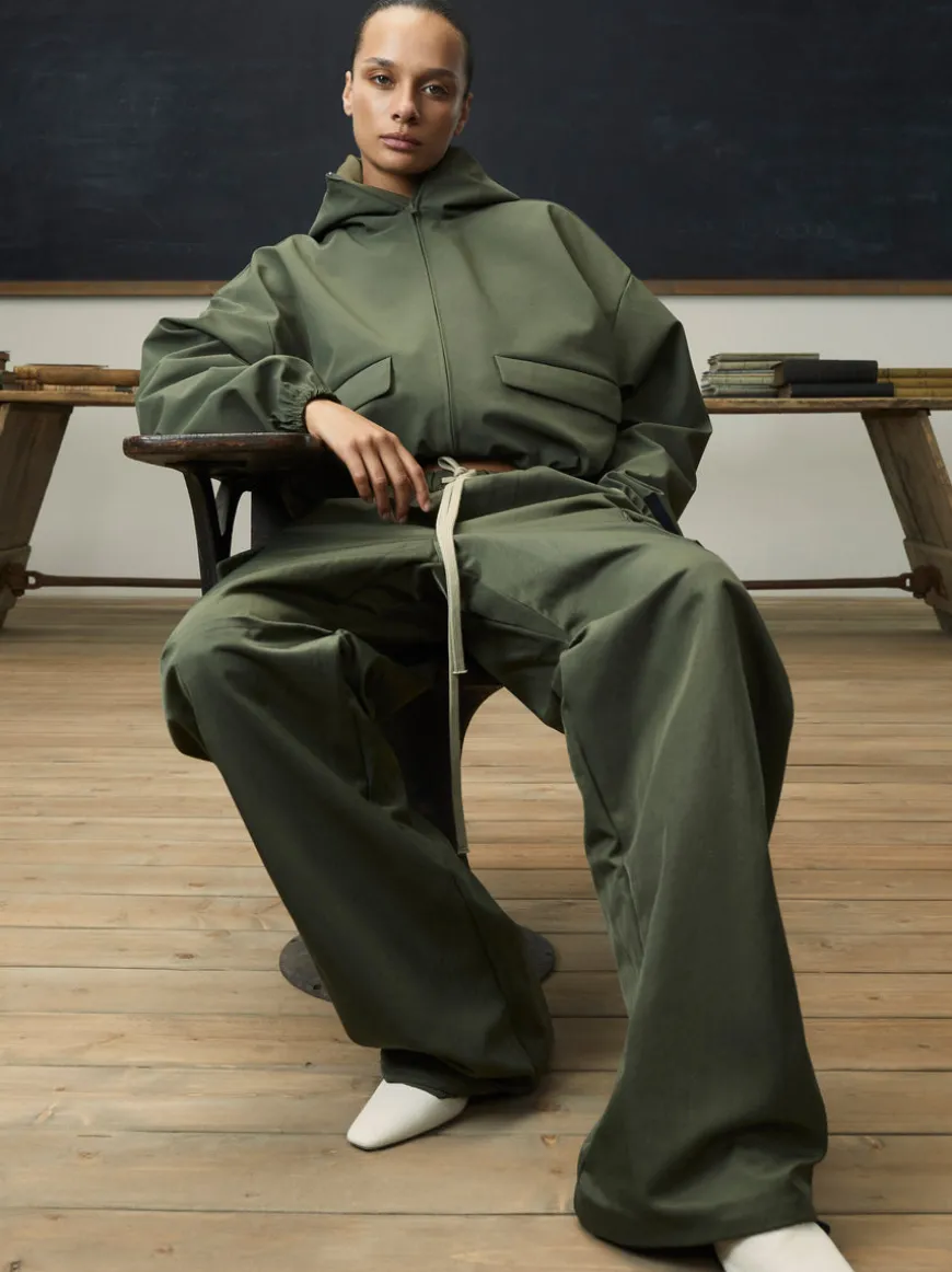 Womens Bonded Nylon Hooded Anorak