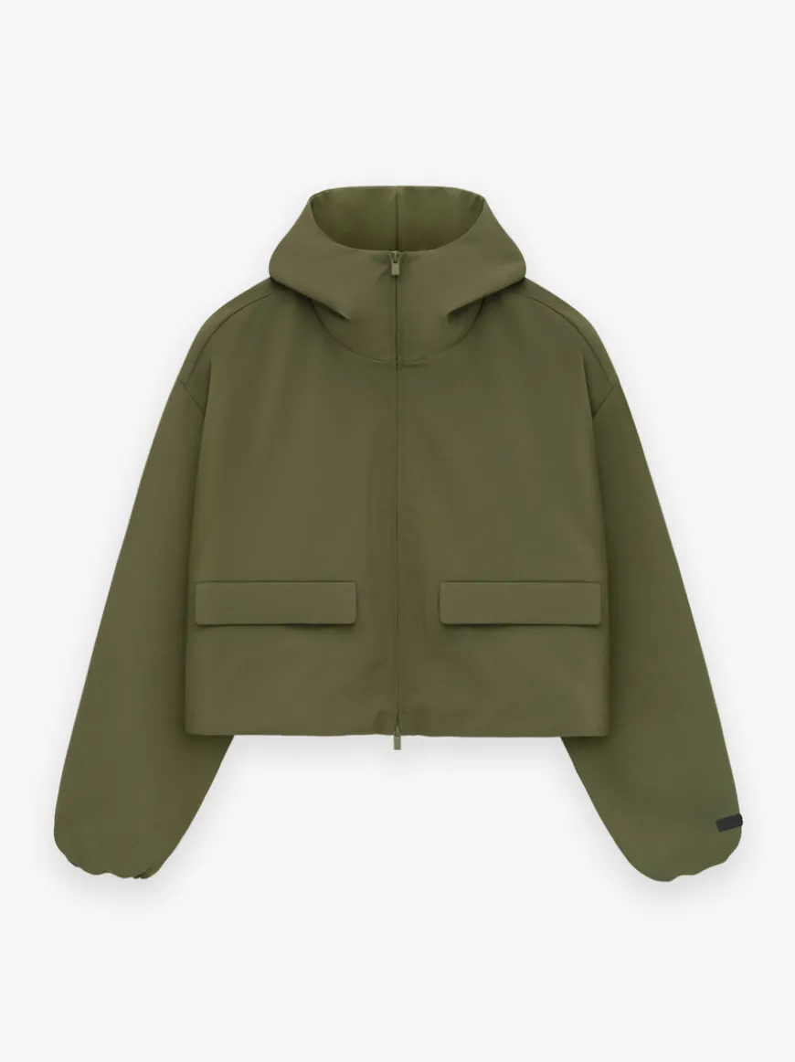 Womens Bonded Nylon Hooded Anorak