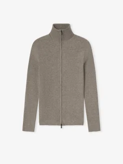 Womens Soft Rib Knit Zip-Up Jacket