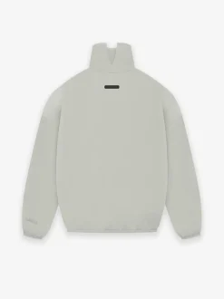Womens Suede Fleece Mock Neck