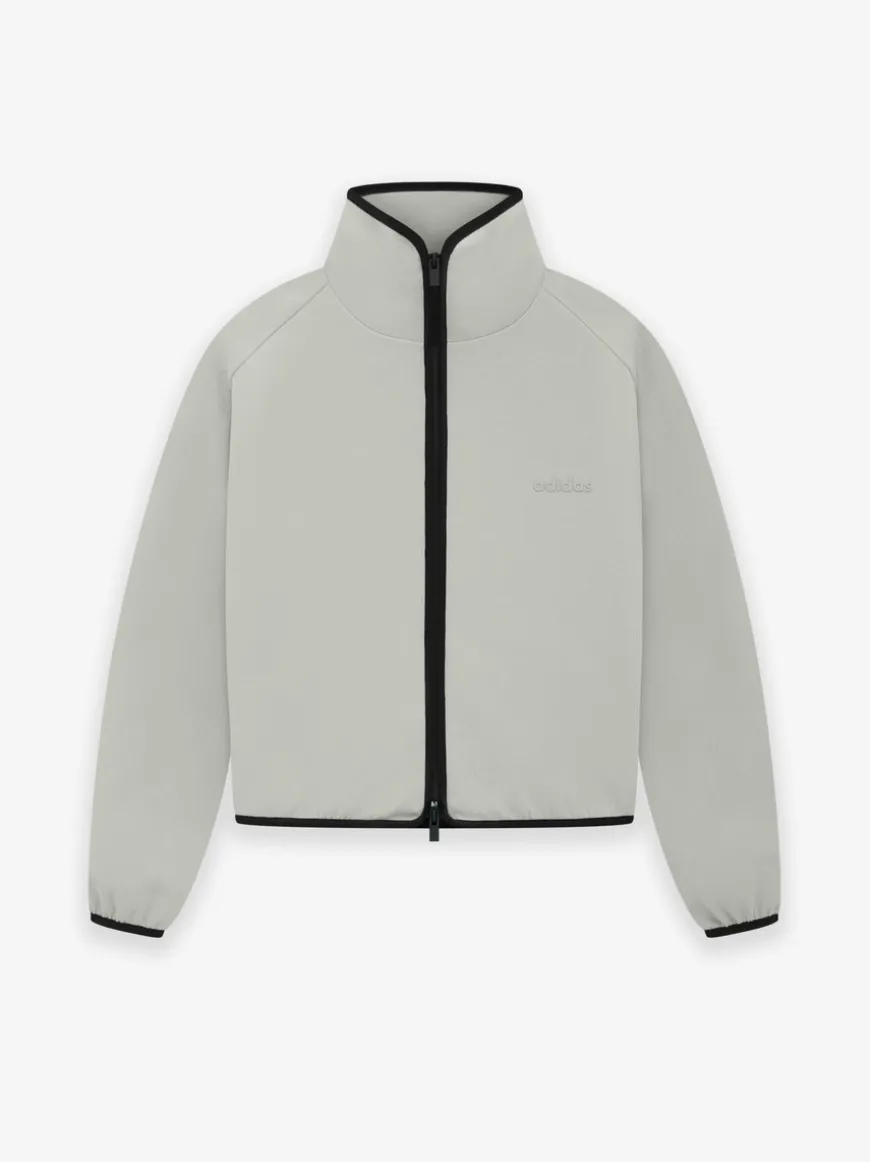 Womens Suede Fleece Track Jacket