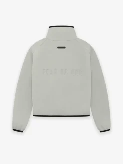 Womens Suede Fleece Track Jacket