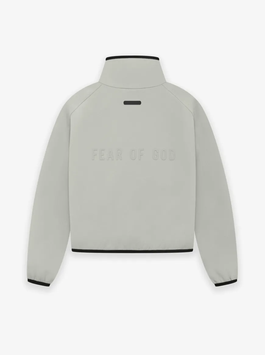 Womens Suede Fleece Track Jacket