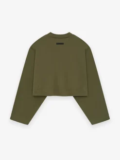 Womens Tri-Blend Cropped Longsleeve Shirt