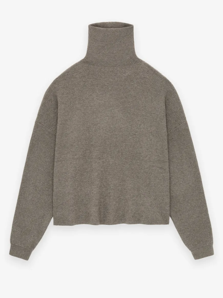 Women's Waffle Turtleneck