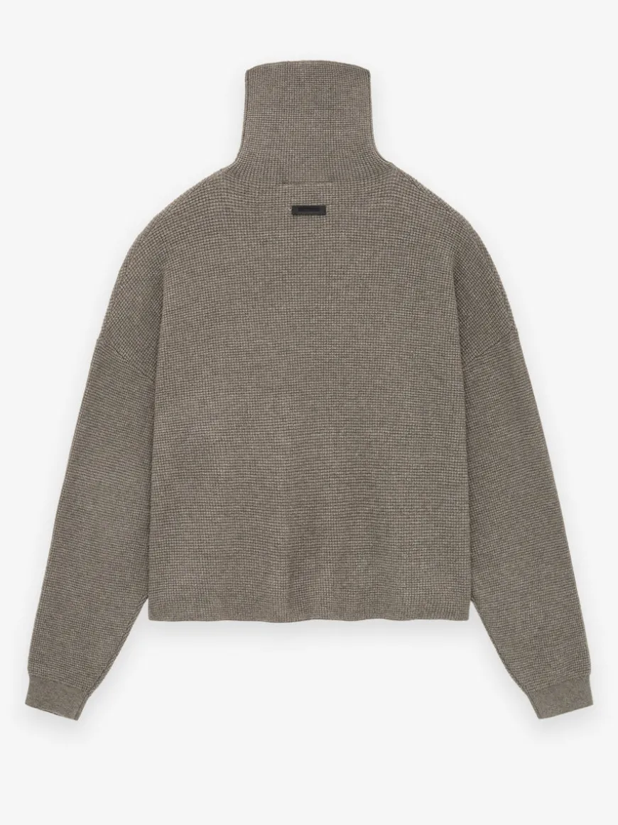 Women's Waffle Turtleneck