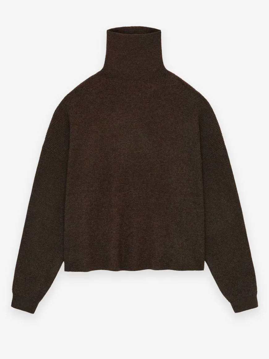 Women's Waffle Turtleneck
