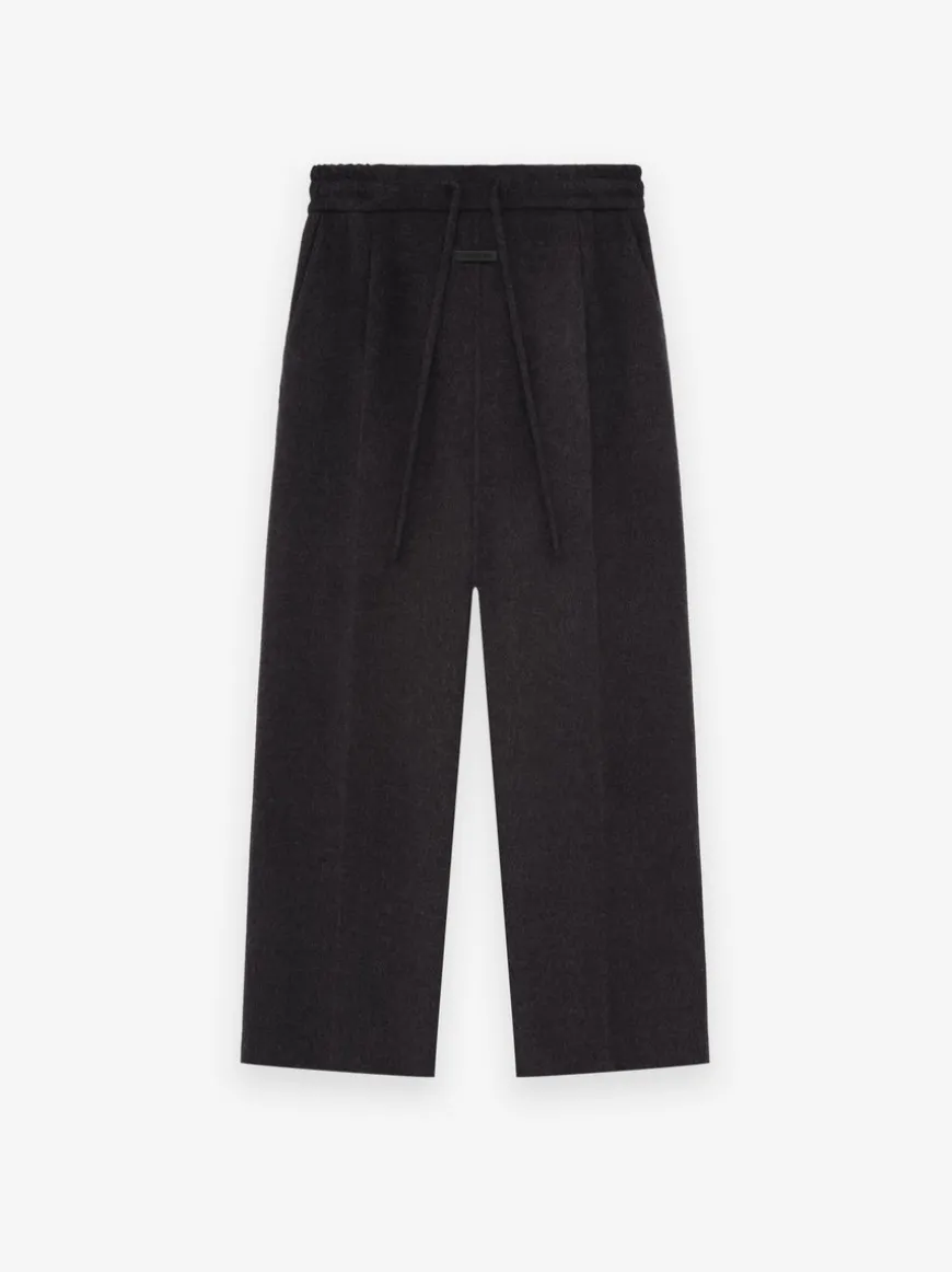 Wool Cashmere Drawstring Wide Leg Pant