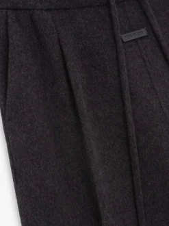 Wool Cashmere Drawstring Wide Leg Pant
