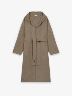 Wool Cashmere Hooded Robe