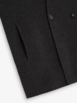 Wool Cashmere Relaxed Lapelless Blazer