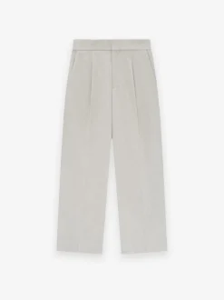 Wool Flannel Wide Leg Trousers