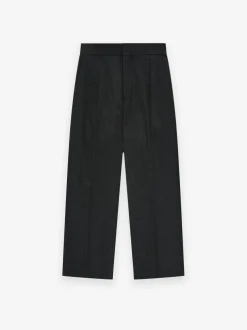 Wool Flannel Wide Leg Trousers