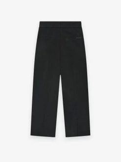Wool Flannel Wide Leg Trousers