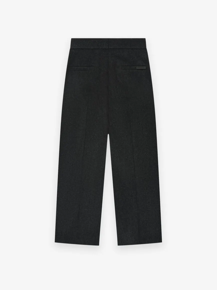 Wool Flannel Wide Leg Trousers