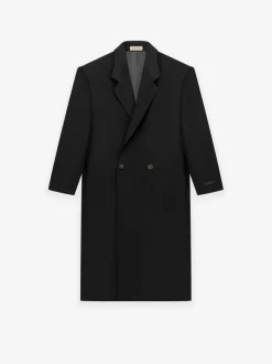 Wool Gabardine Double Breasted Overcoat