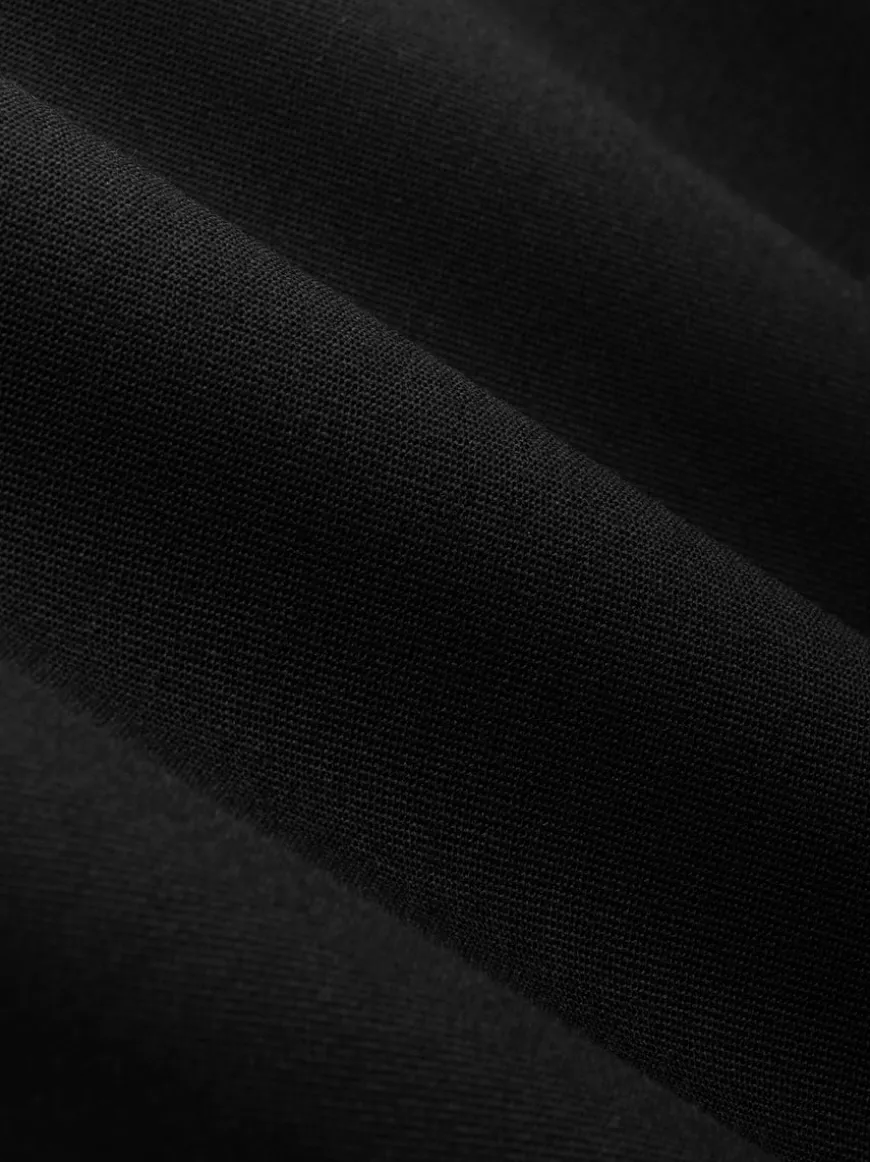 Wool Gabardine Lapelless Suit Jacket