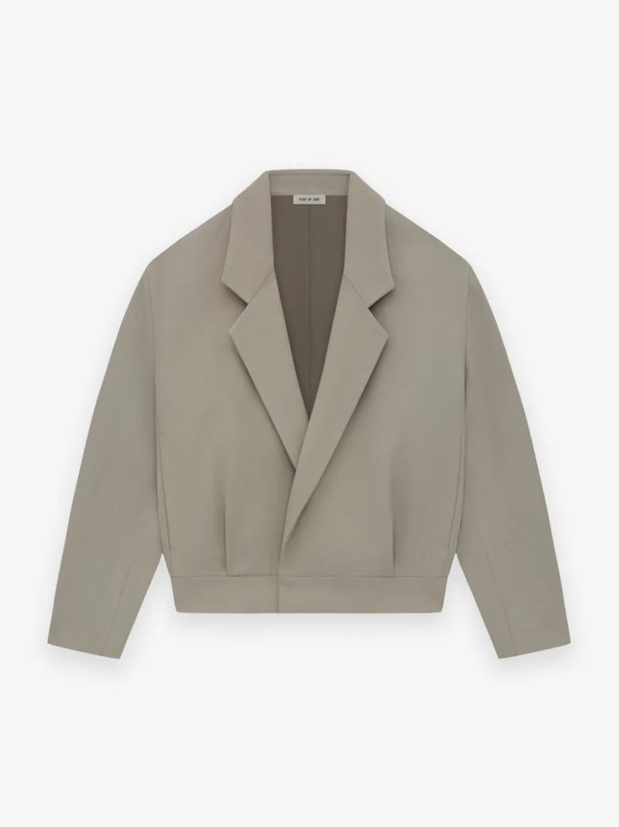 Wool Gabardine Notch Lapel Jacket