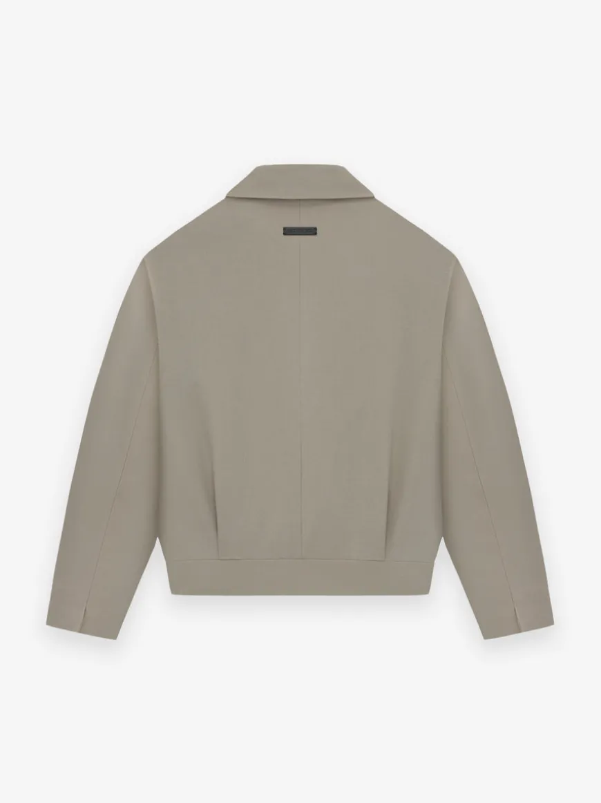 Wool Gabardine Notch Lapel Jacket