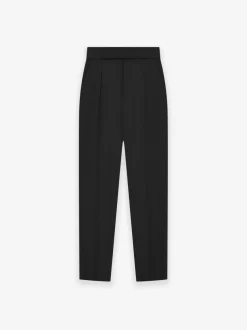 Wool Gabardine Single Pleat Trouser