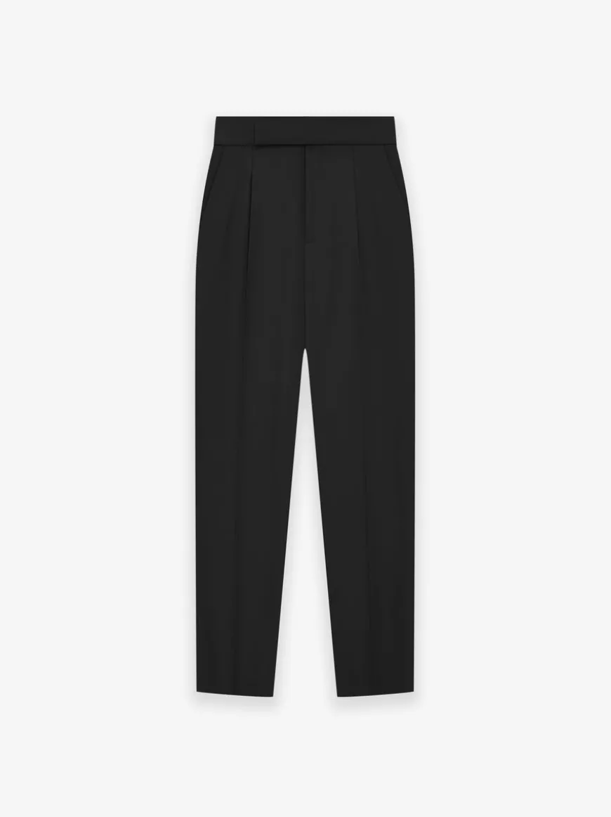 Wool Gabardine Single Pleat Trouser