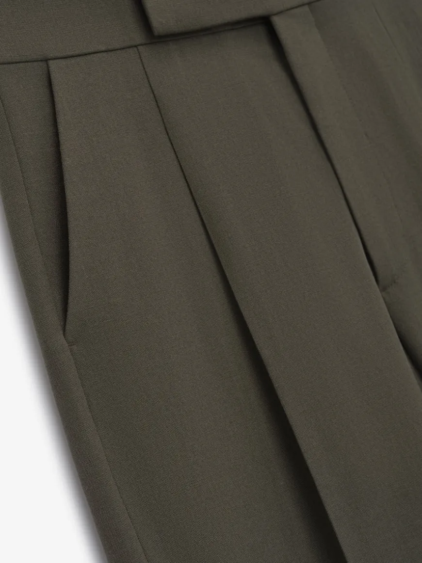 Wool Gabardine 8th Trouser
