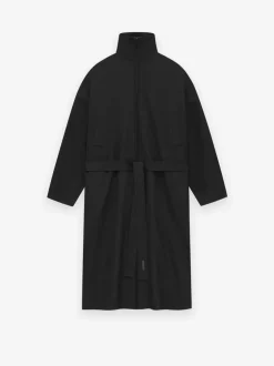 Wool High Neck Trench