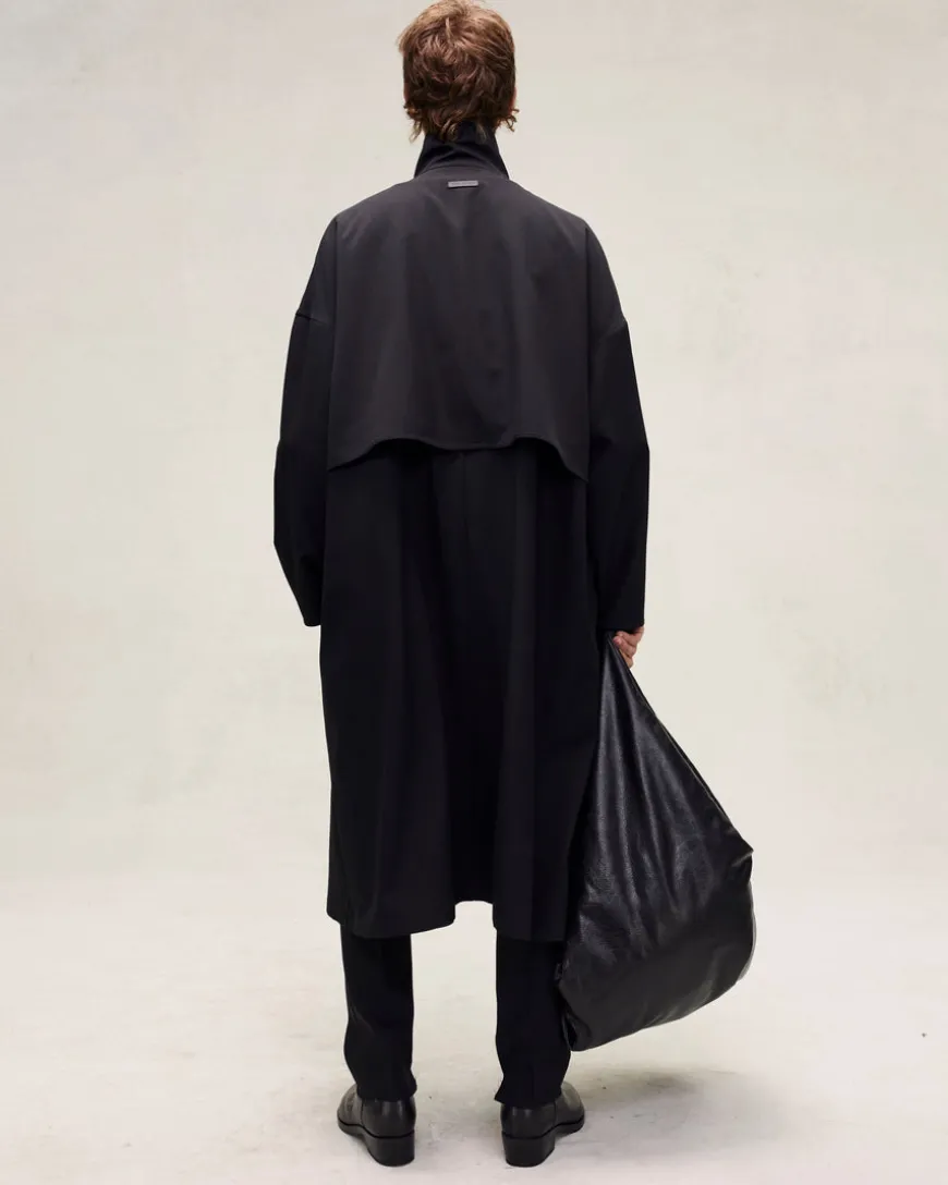 Wool High Neck Trench